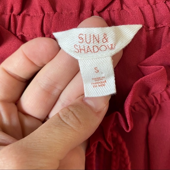 Sun & Shadow Off The Shoulder Blouse Pink Sz Small - Picture 3 of 7